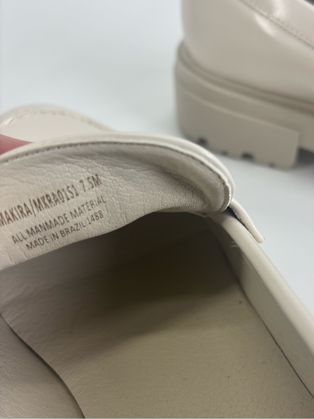 Steve Madden Makira platform loafer 7.5 cream gold - Picture 10 of 14